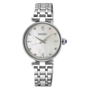 Seiko Quartz Diamond Mother of Pearl Dial Ladies Watch HGH005P1