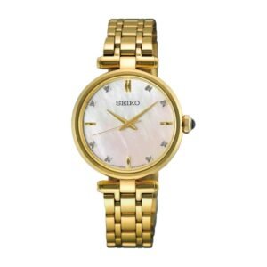 Seiko Quartz Diamond Mother of Pearl Dial Ladies Watch HGH008P1