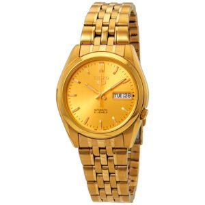 Seiko Series 5 Automatic Gold Dial Men's Watch SNK366