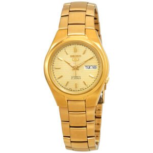 Seiko Series 5 Automatic Gold Dial Men's Watch SNK610