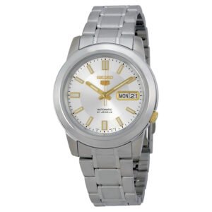 Seiko 5 Silver Stainless Steel Automatic Men's Watch SNKK09