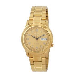 Seiko 5 Automatic Gold Dial Yellow Gold-tone Men's Watch SNKK38J1