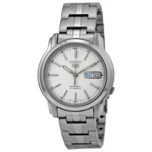 Seiko Automatic White Dial Stainless Steel Men's Watch SNKL75
