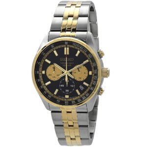 Seiko Chronograph Quartz Black Dial Men's Watch SSB430P1