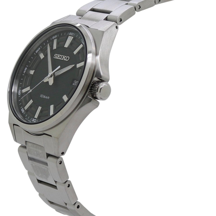 Seiko Quartz Green Dial Stainless Steel Men's Watch SUR503P1 - Image 2