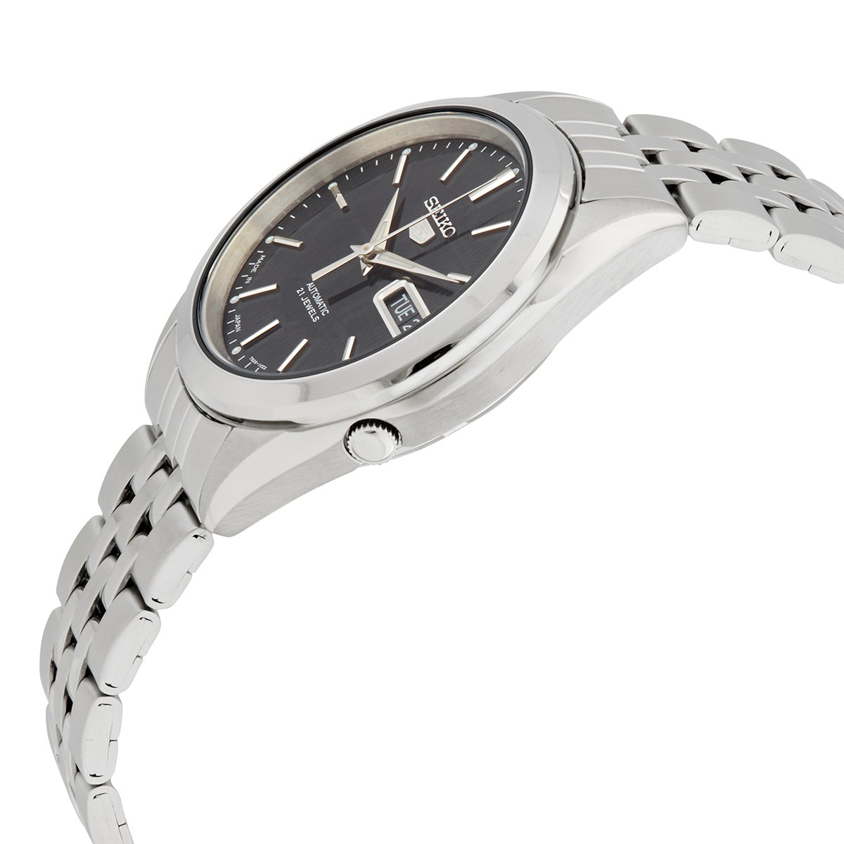 5 Black Dial Stainless Steel Men's Watch SNKL23J1 - luxury watch