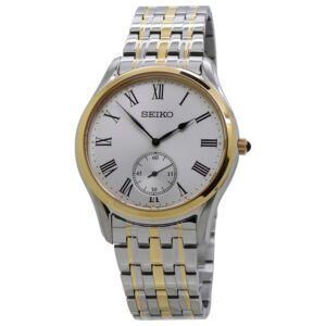 SEIKO Quartz White Dial Two-tone Men's Watch SRK048P1