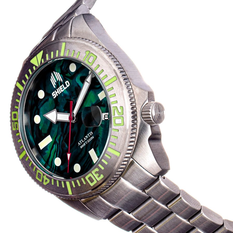 SHIELD Atlantis Automatic Black Dial Men's Watch SLDSH108-2 - Image 2