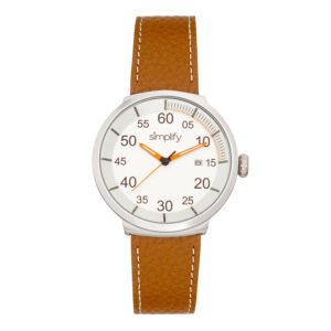 The 7100 Quartz White Dial Brown Leather Watch SIM7102 - luxury watch