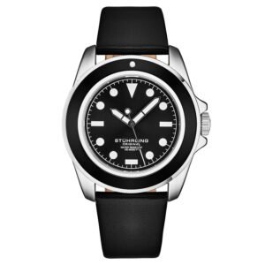 Stuhrling Original Aquadiver Quartz Black Dial Men's Watch M17203