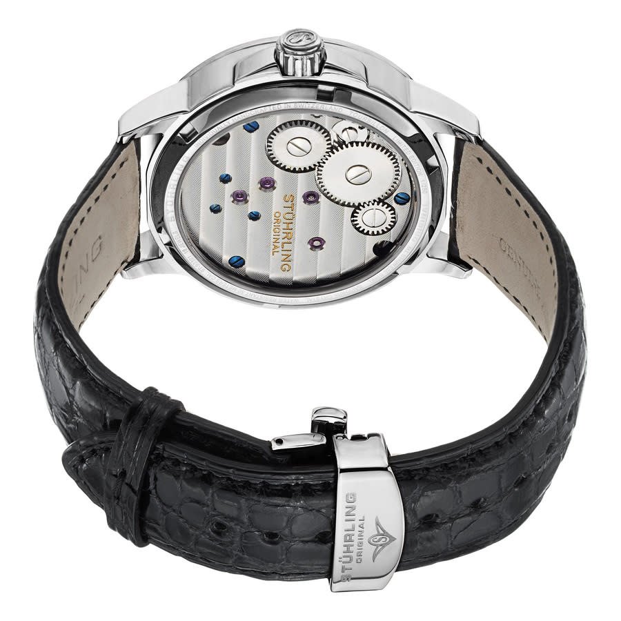Stuhrling Original Tourbillon Hand Wind Silver Dial Men's Watch M16844 - Image 3