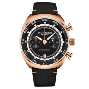 Stuhrling Original Monaco Quartz Black Dial Men's Watch M13547