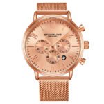 Stuhrling Original Monaco Chronograph Quartz Rose Gold Dial Men's Watch M16250