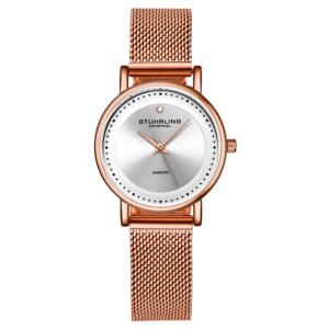 Stuhrling Original Symphony Quartz Diamond Silver Dial Ladies Watch M16743