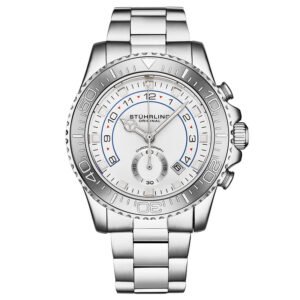 Stuhrling Original Aquadiver Quartz White Dial Men's Watch M16749