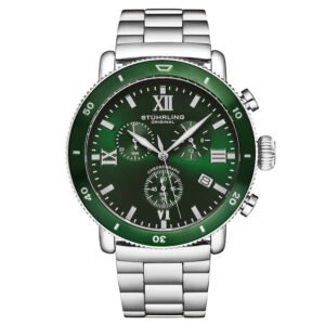 Stuhrling Original Monaco Chronograph Quartz Green Dial Men's Watch M17995