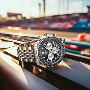 Stuhrling Original Monaco Chronograph Quartz Black Dial Men's Watch M18217