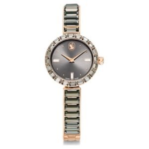 Swarovski Matrix Bangle Quartz Crystal Grey Dial Ladies Watch 5679887
