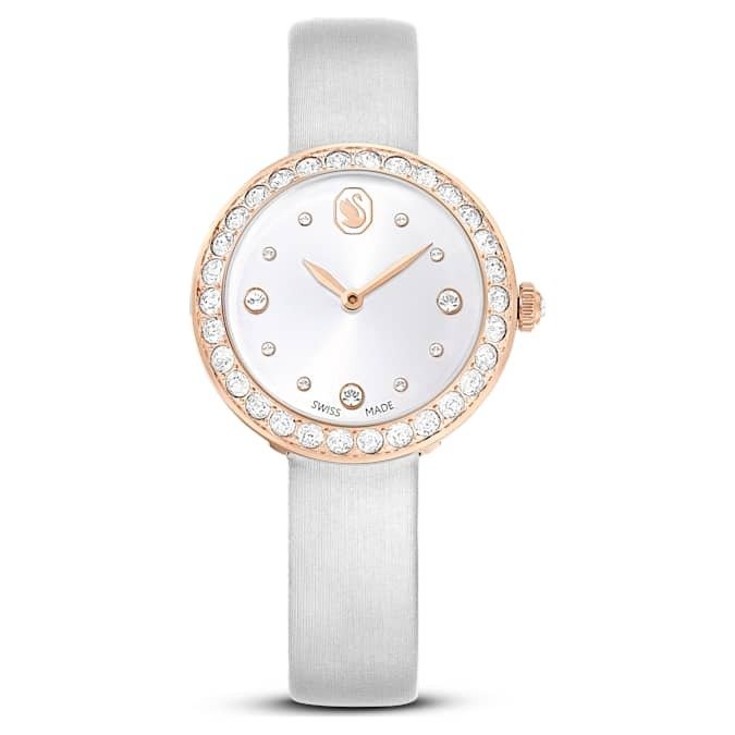 Swarovski Matrix Tennis Quartz Crystal Silver Dial Ladies Watch 5710105