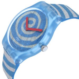 SWATCH Bourgeois's Spirals Quartz Blue Dial Watch SUOZ364