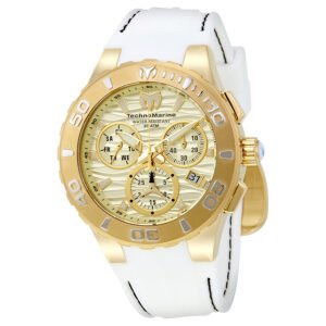 TechnoMarine Cruise Medusa Chronograph Gold Dial Men's Watch 115078