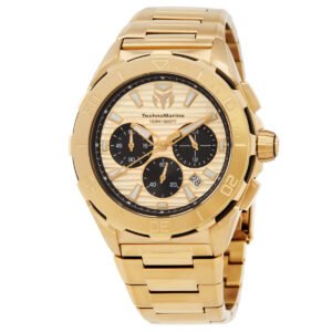 TechnoMarine Seven Seas Chronograph GMT Quartz Gold Dial Men's Watch TM-725032