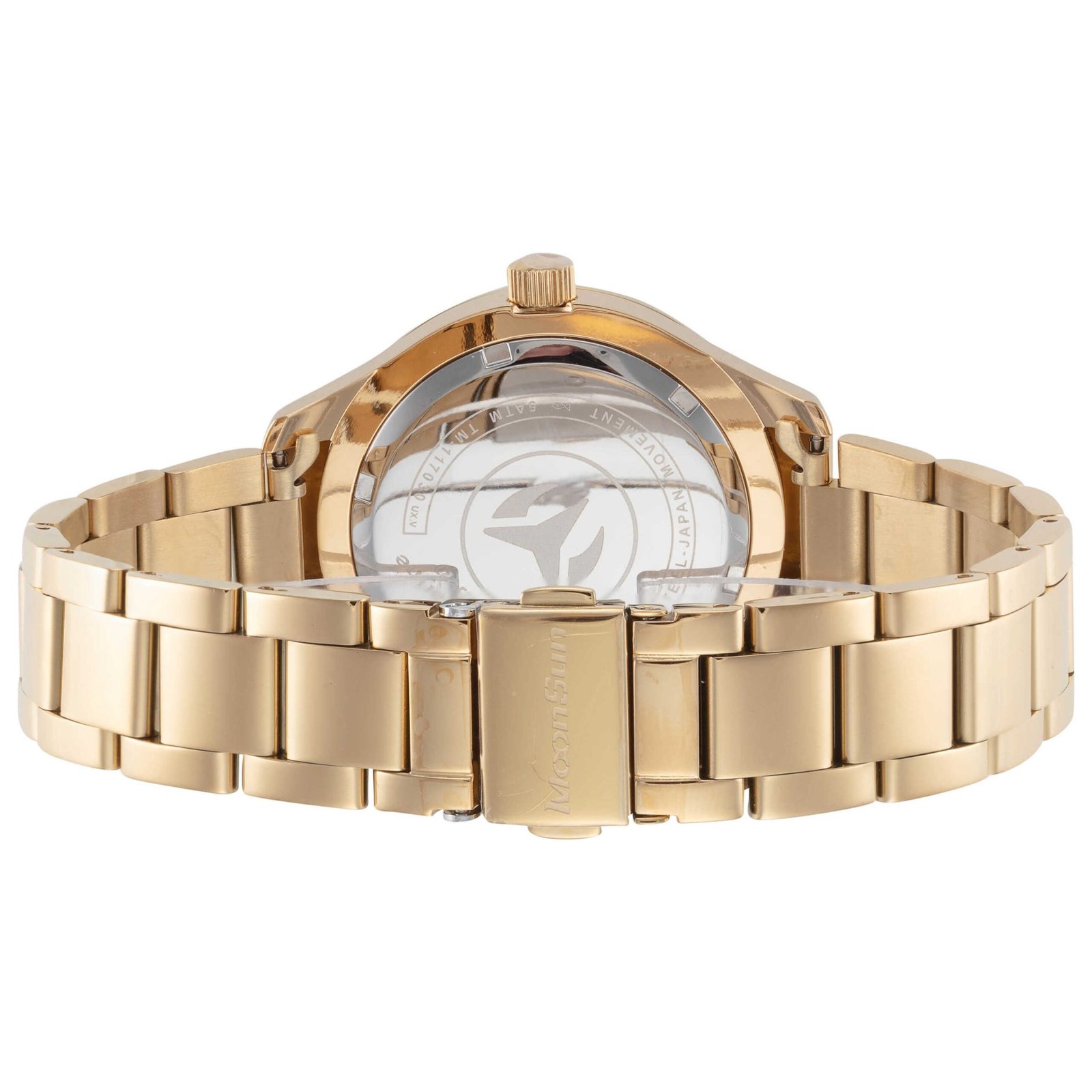 Moonsun 42mm Gold Dial Men's Quartz Watch TM-117030 - Image 3
