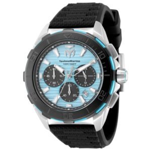 Seven Seas 44mm Light Blue Dial Men's Quartz Watch TM-725021