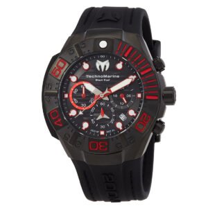 Technomarine Reef Black Chronograph GMT Quartz Black Dial Men's Watch TM-523010