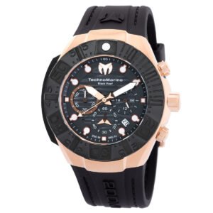 Technomarine Reef Black Chronograph GMT Quartz Black Dial Men's Watch TM-523011