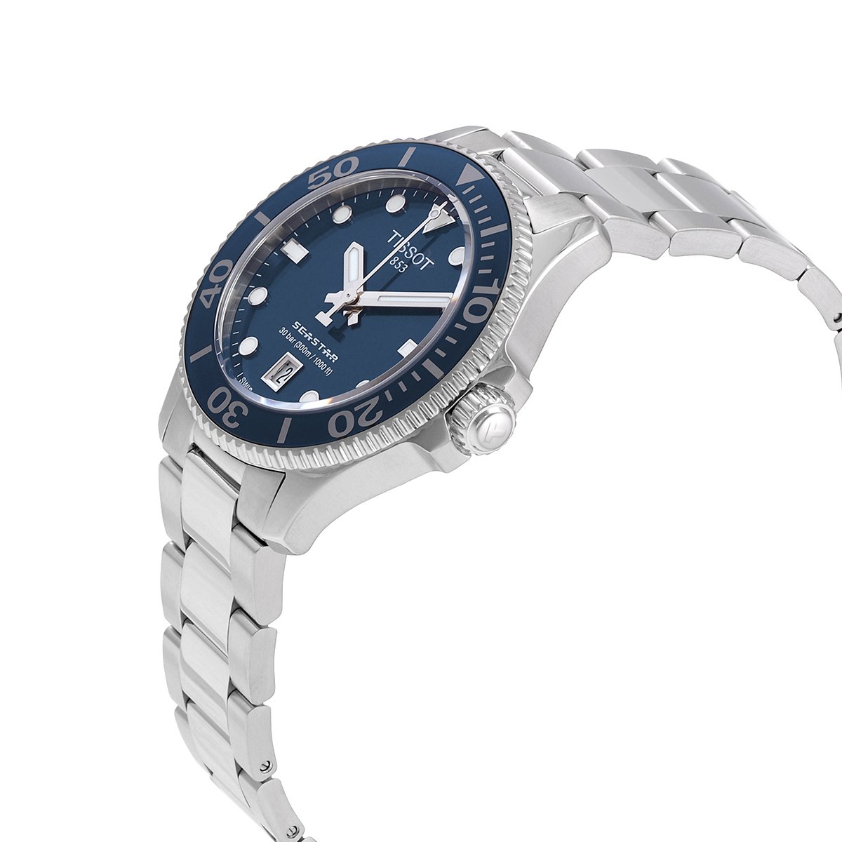 Seastar 1000 Quartz Blue Dial Ladies Watch T1202101104100 - luxury watch