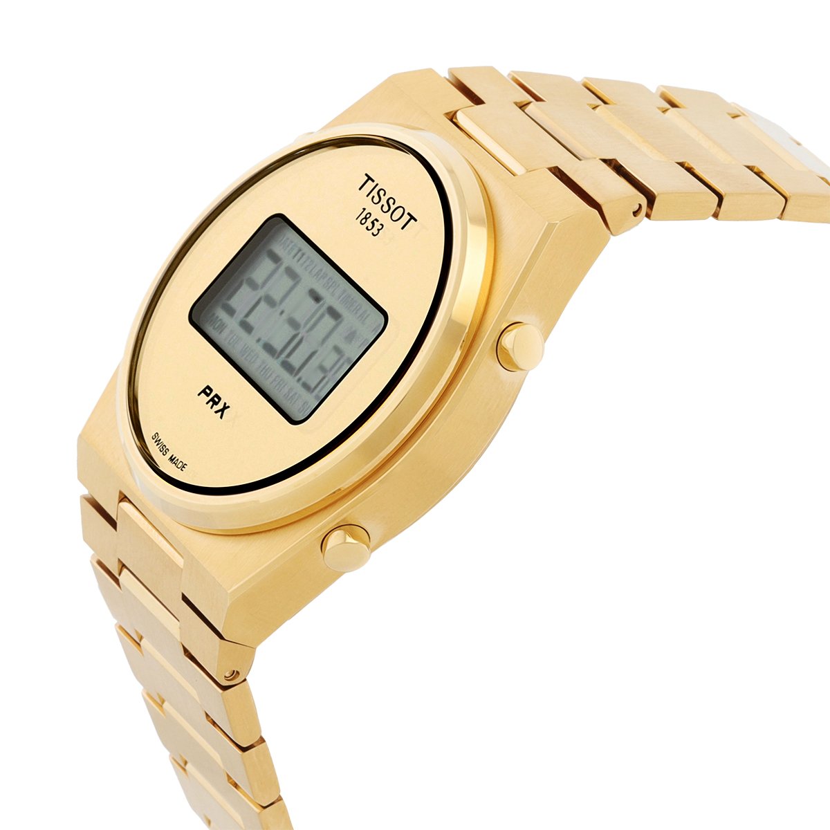 Prx Quartz Digital Gold Dial Unisex Watch T1374633302000 - luxury watch