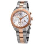Tissot PR 100 Chronograph Quartz Diamond White Mother of Pearl Dial Ladies Watch T101.917.22.116.00