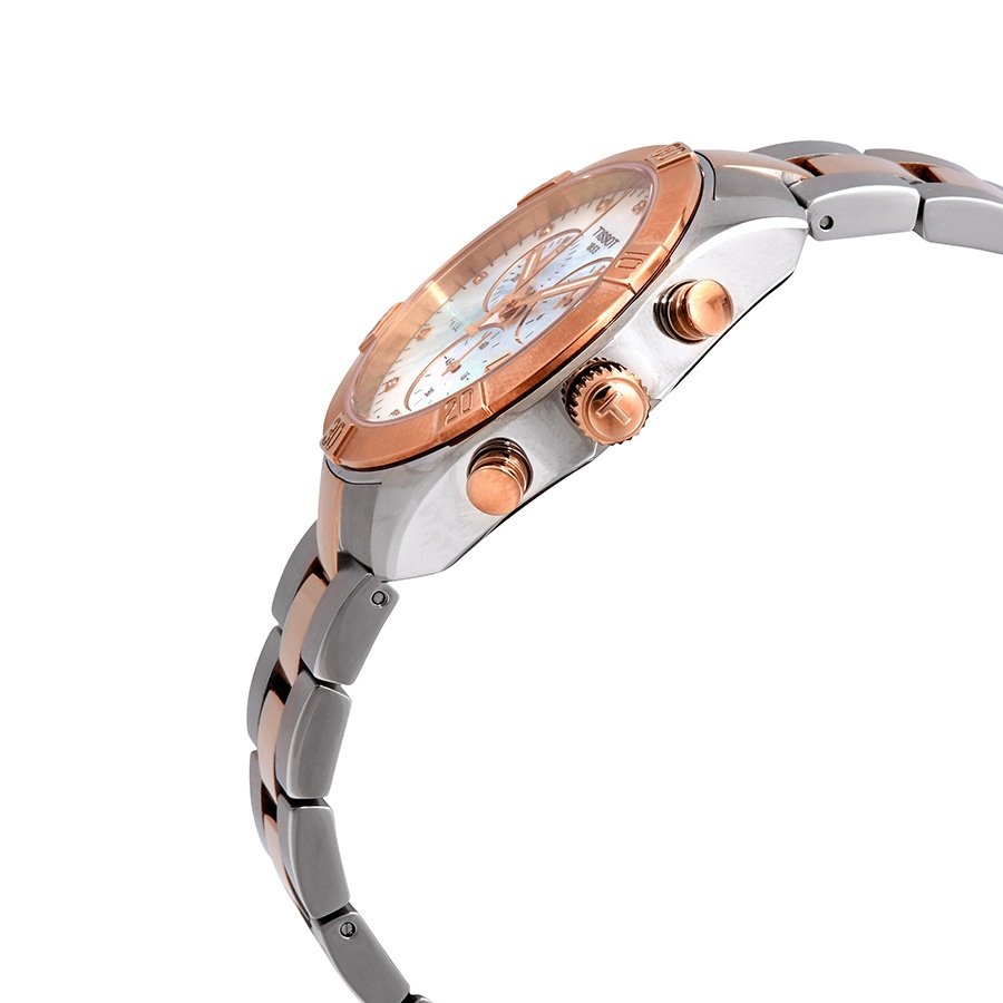Tissot PR 100 Chronograph Quartz Diamond White Mother of Pearl Dial Ladies Watch T101.917.22.116.00 - Image 2