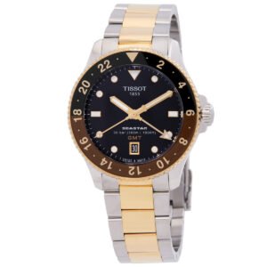 Tissot Seastar 1000 Quartz GMT Black Dial Men's Watch T1208522205100