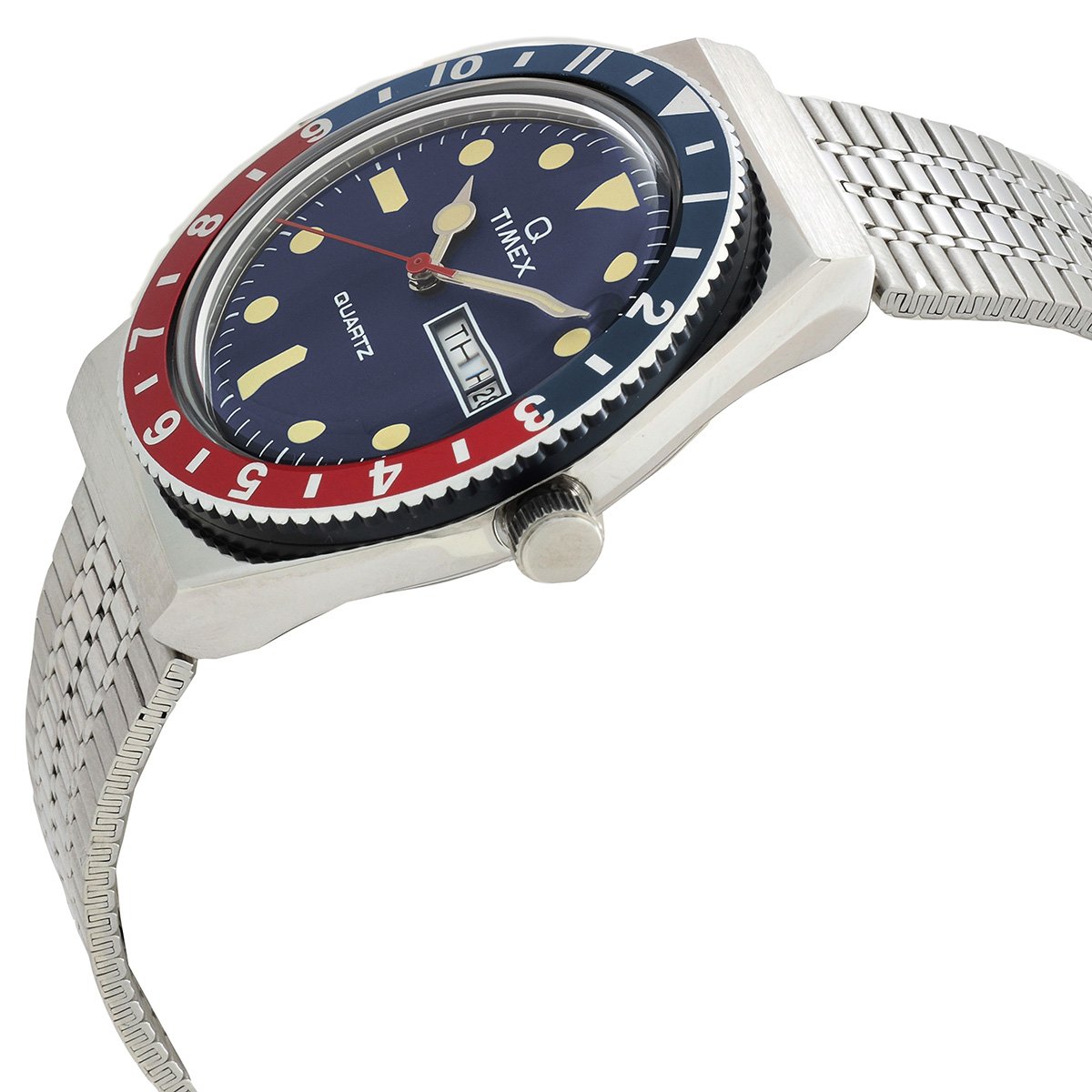 Timex Q Timex Reissue Quartz Blue Dial Pepsi Bezel Watch TW2T80700ZV - Image 2