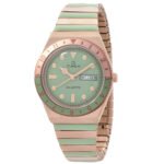 Timex Q Timex Malibu Quartz Green Dial Ladies Watch TW2V38700VQ