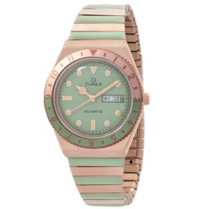 Timex Q Timex Malibu Quartz Green Dial Ladies Watch TW2V38700VQ