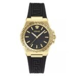 Versace Greca Reaction Quartz Black Dial Ladies Watch VE0D00225