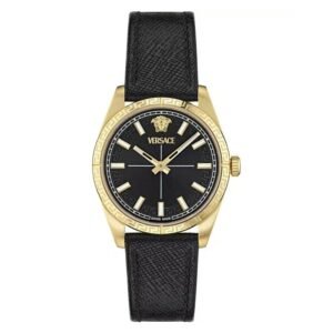 Versace Millenyium Quartz Black Dial Ladies Watch VE0E00125
