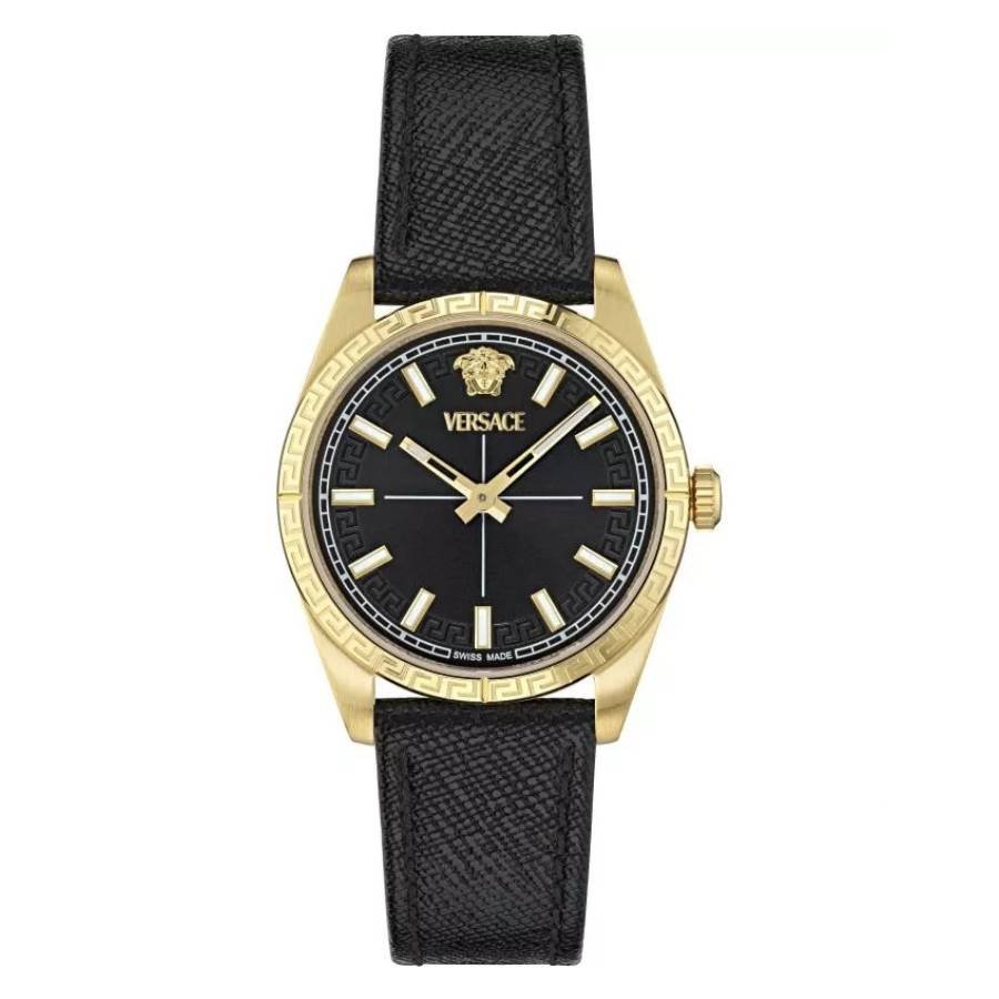 Versace Millenyium Quartz Black Dial Ladies Watch VE0E00125