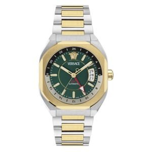 Versace V-Contempo GMT Automatic Green Dial Men's Watch VE0I00325
