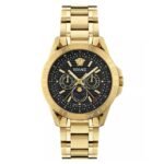 Versace Galaxy Moonphase Quartz Black Dial Men's Watch VE0K00425