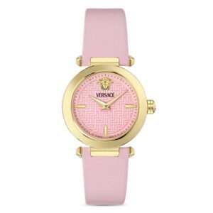 Versace Greek Quartz Pink Dial Ladies Watch VE5B00125