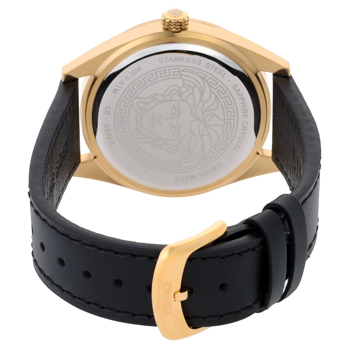 Versace V-Code GMT Quartz Black Dial Men's Watch VEAFA0224 - Image 3