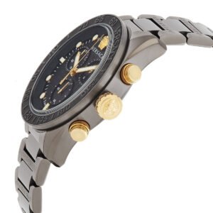 VERSACE Greca Dome Chronograph Quartz Black Dial Men's Watch VE6K00623