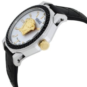 VERSACE Medusa Deco Quartz Silver Dial Men's Watch VE9I00124