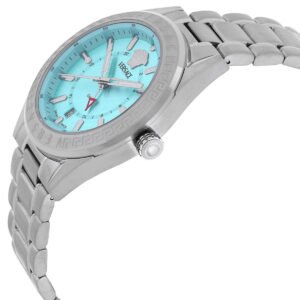 VERSACE V-Code GMT Quartz Turquoise Dial Men's Watch VEAFA0324