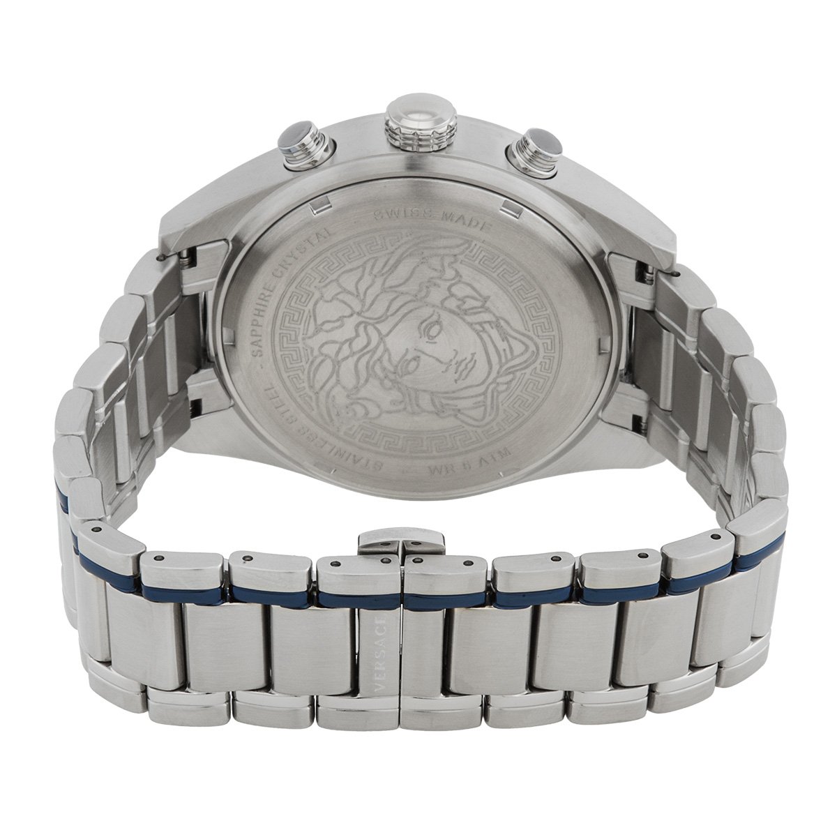 VERSACE V-Chrono Chronograph Quartz Blue Dial Men's Watch VEHB00519 - Image 2