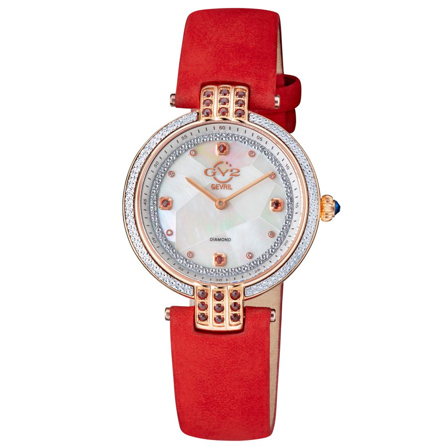 GV2 by Gevril Matera Diamond Mother of Pearl Dial Ladies Watch 12804